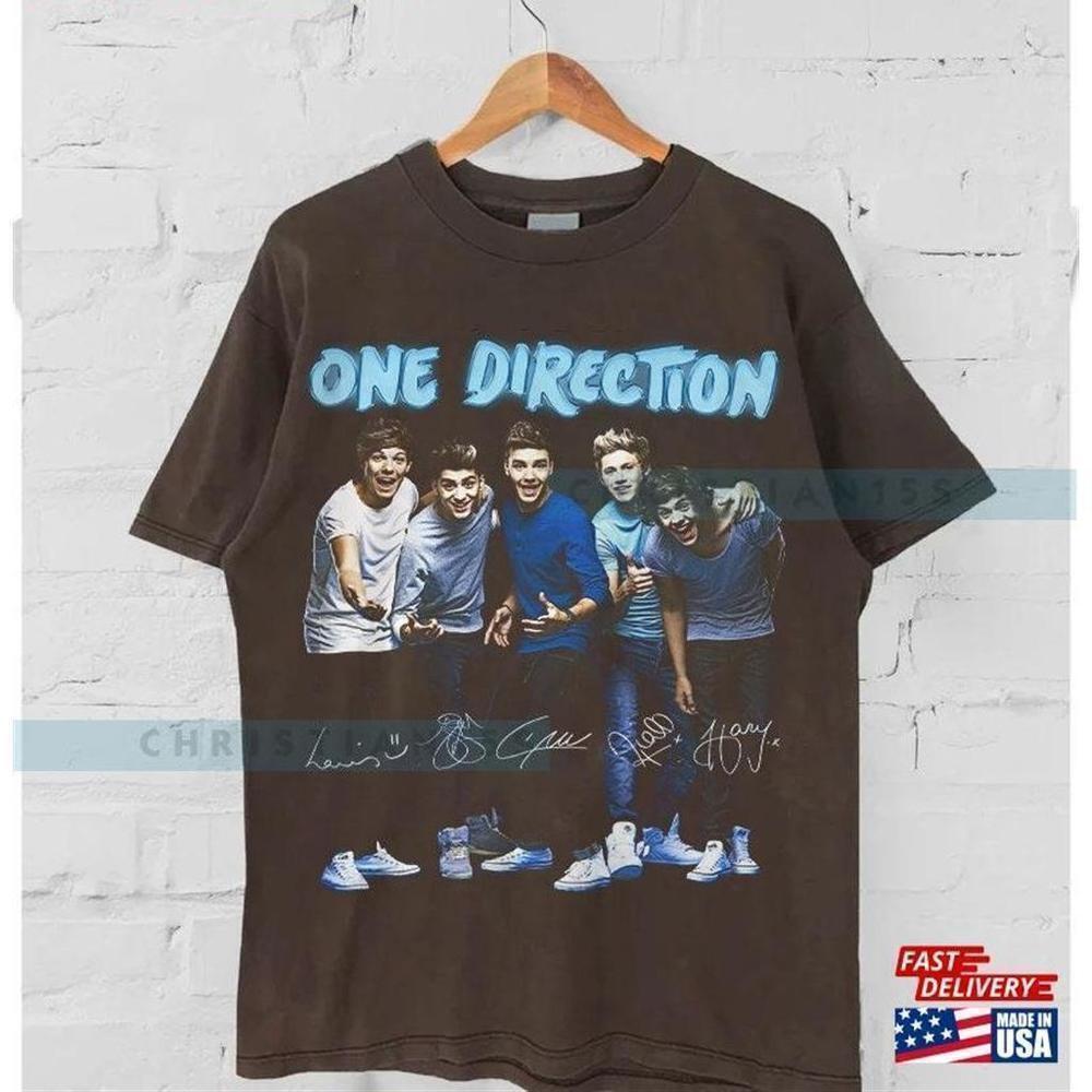 One Direction 1D Members Signature Retro Fan Unisex Graphic Tee T-Shirt